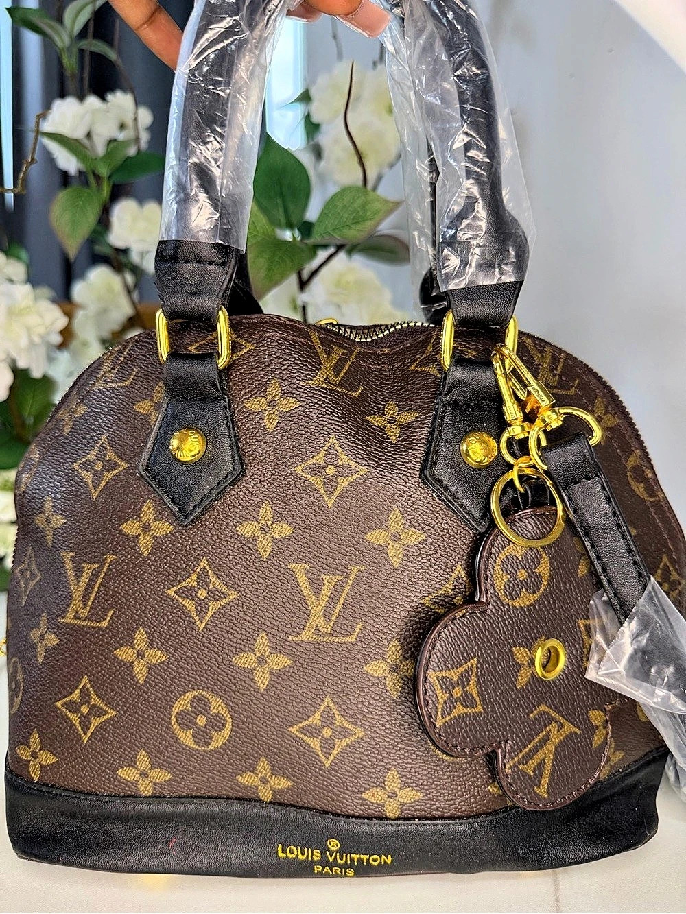 Alma BB Monogram Satchel in Brown NWT